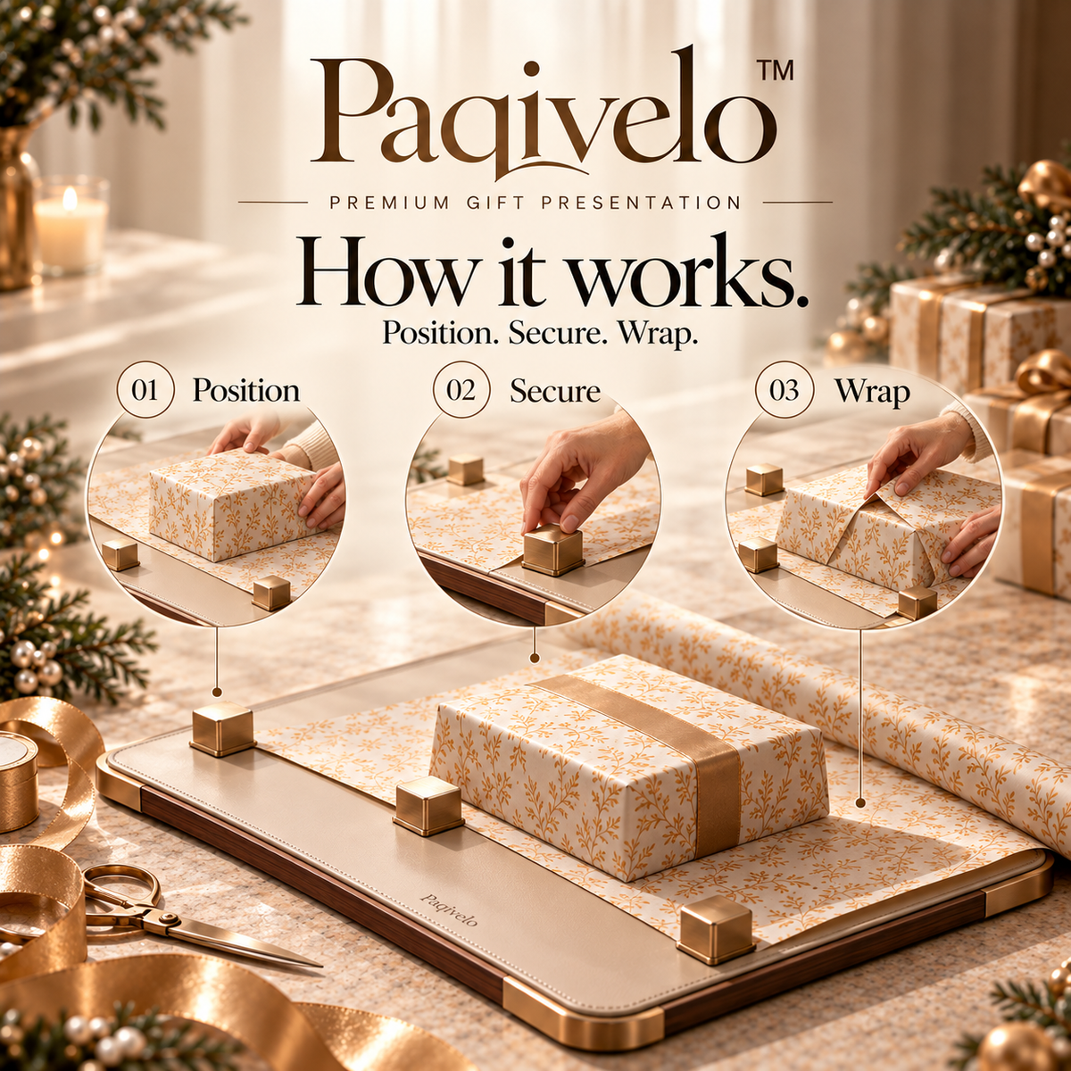 Paqivelo™ Magnetic Gift-Wrap Work Surface