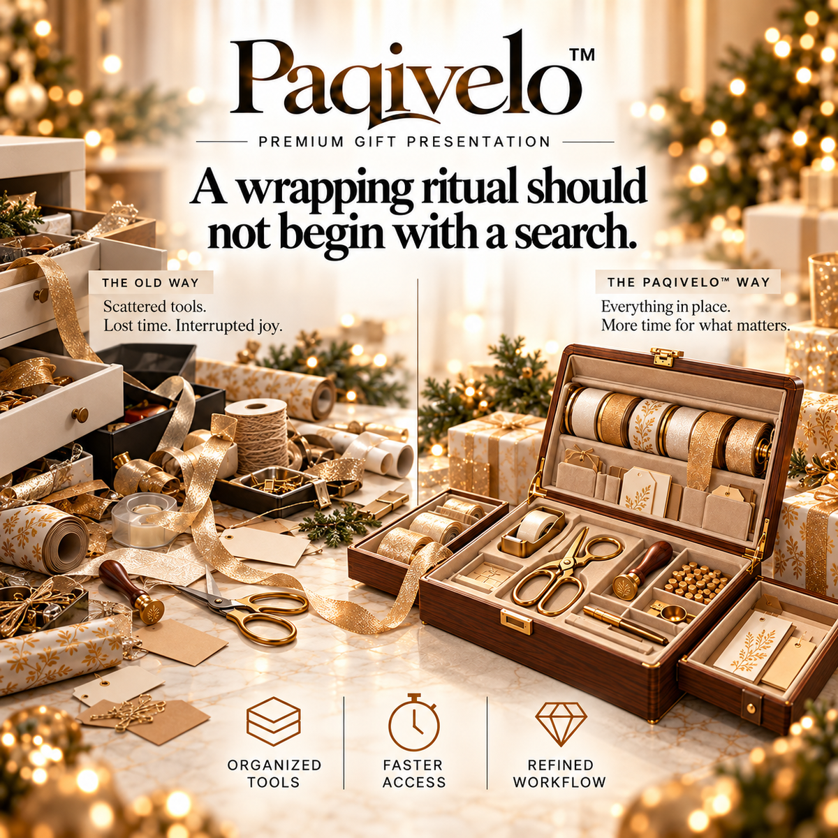 Paqivelo™ Gift Presentation Valet