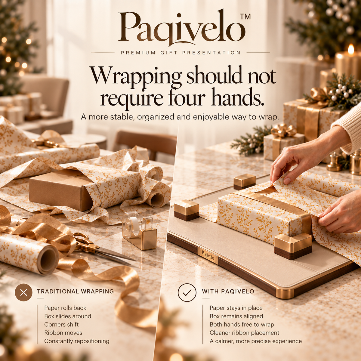 Paqivelo™ Magnetic Gift-Wrap Work Surface