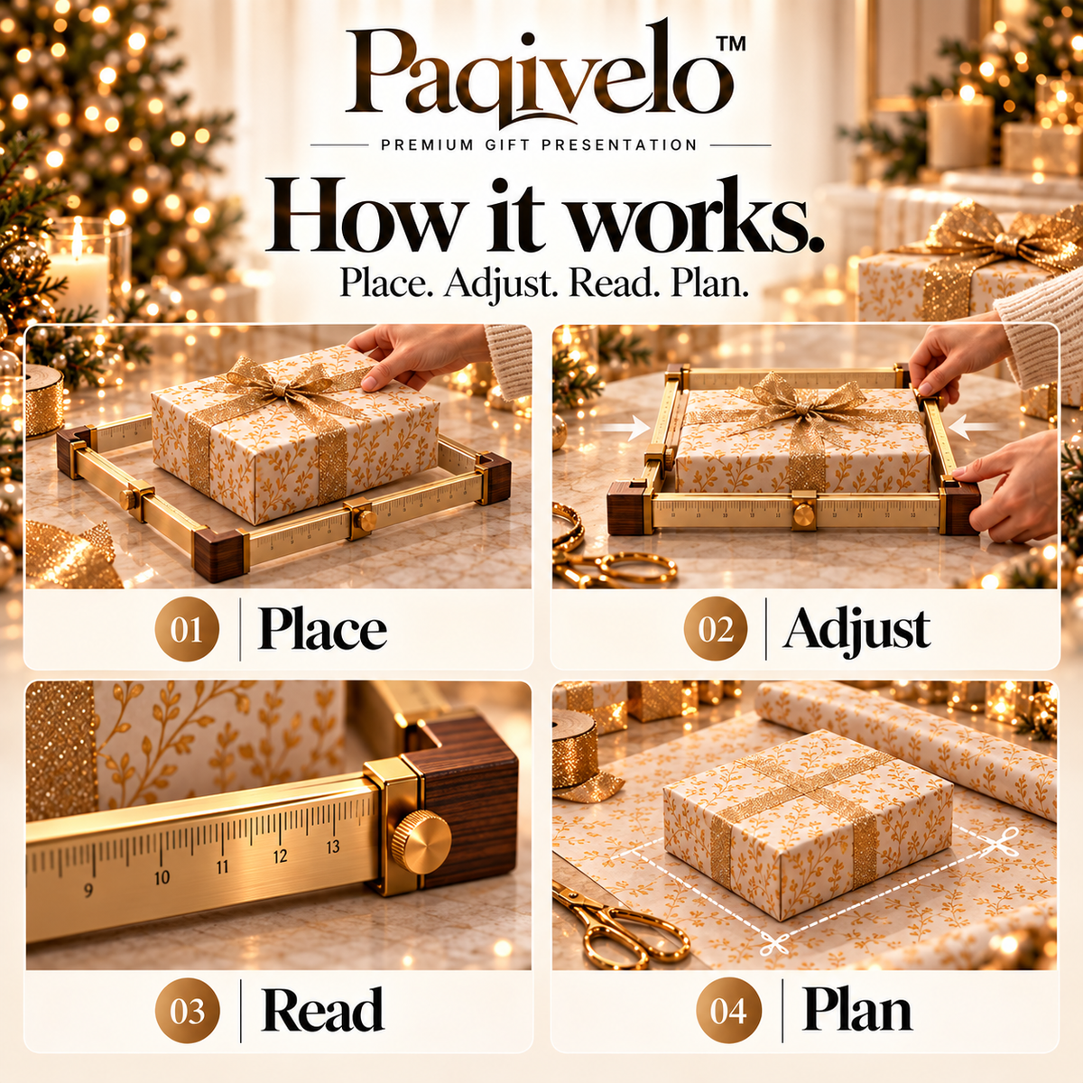 Paqivelo™ Gift Box Sizing Frame