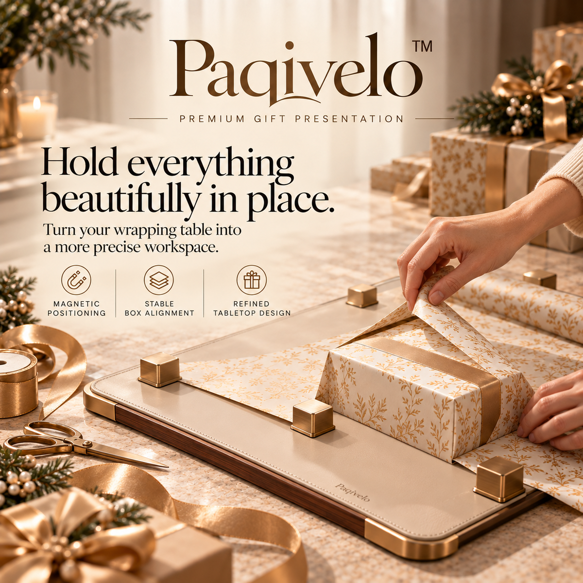 Paqivelo™ Magnetic Gift-Wrap Work Surface