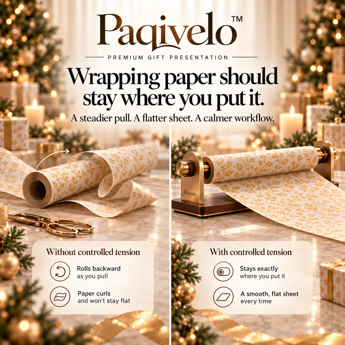Paqivelo™ Gift Wrap Tension Stand