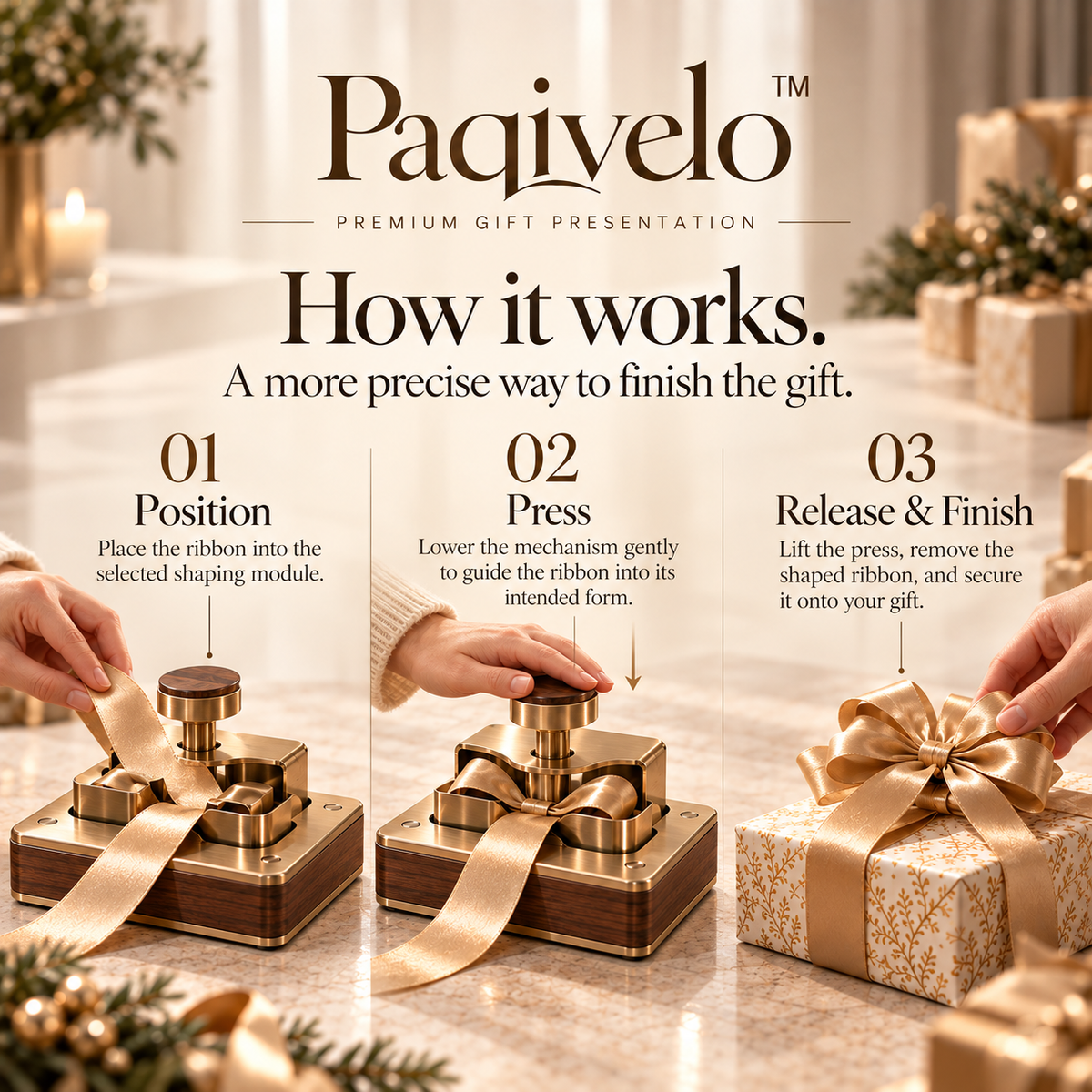 Paqivelo™ Ribbon Sculpting Press