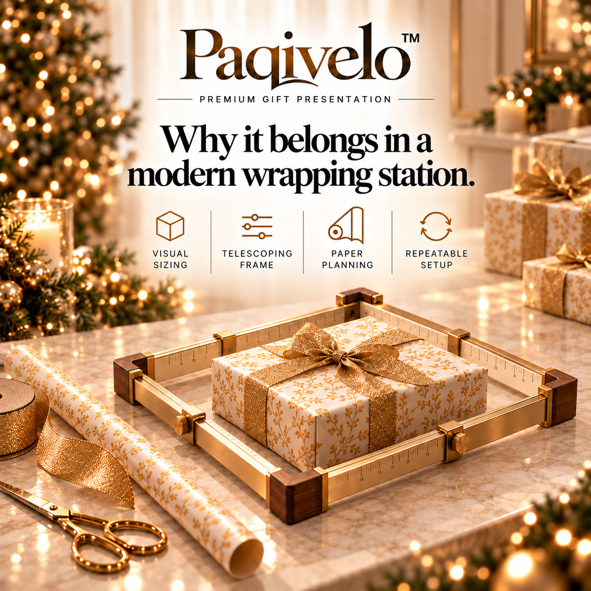 Paqivelo™ Gift Box Sizing Frame