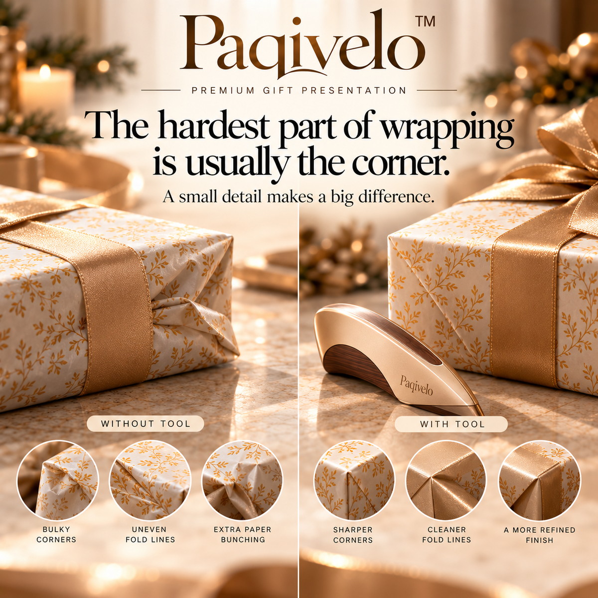 Paqivelo™ Precision Corner Fold Tool