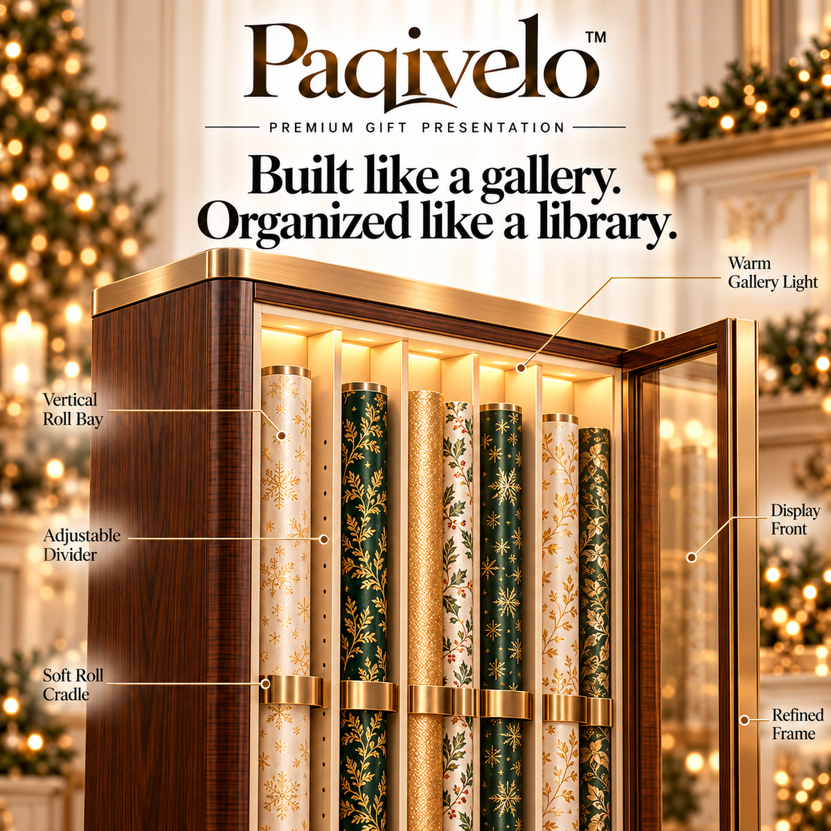 Paqivelo™ Wrapping Paper Gallery Cabinet