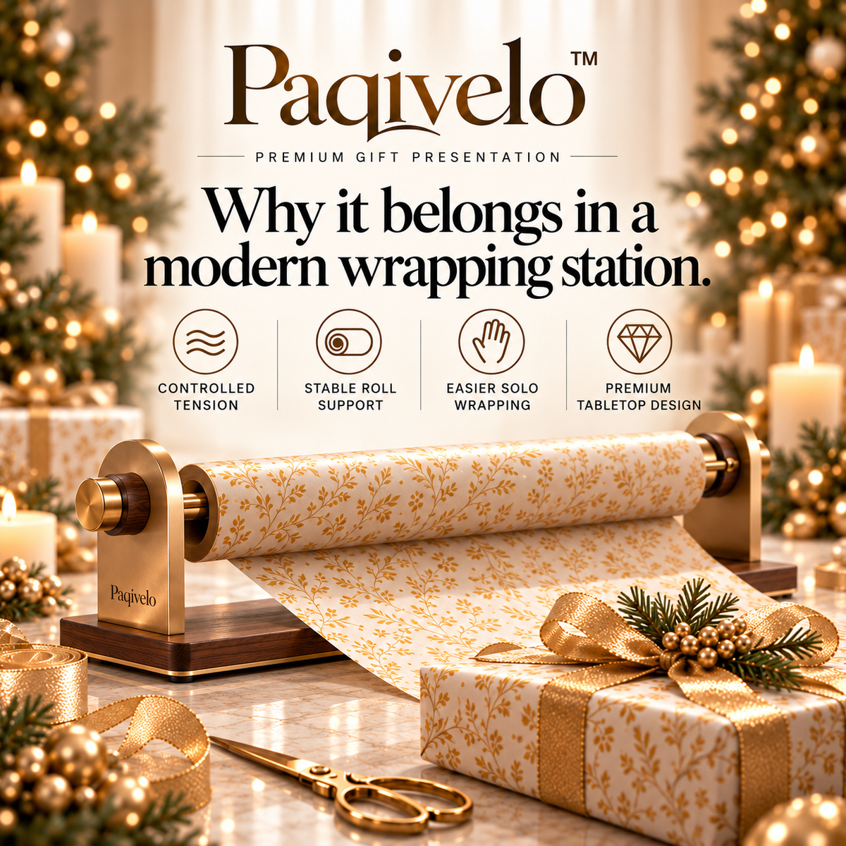 Paqivelo™ Gift Wrap Tension Stand
