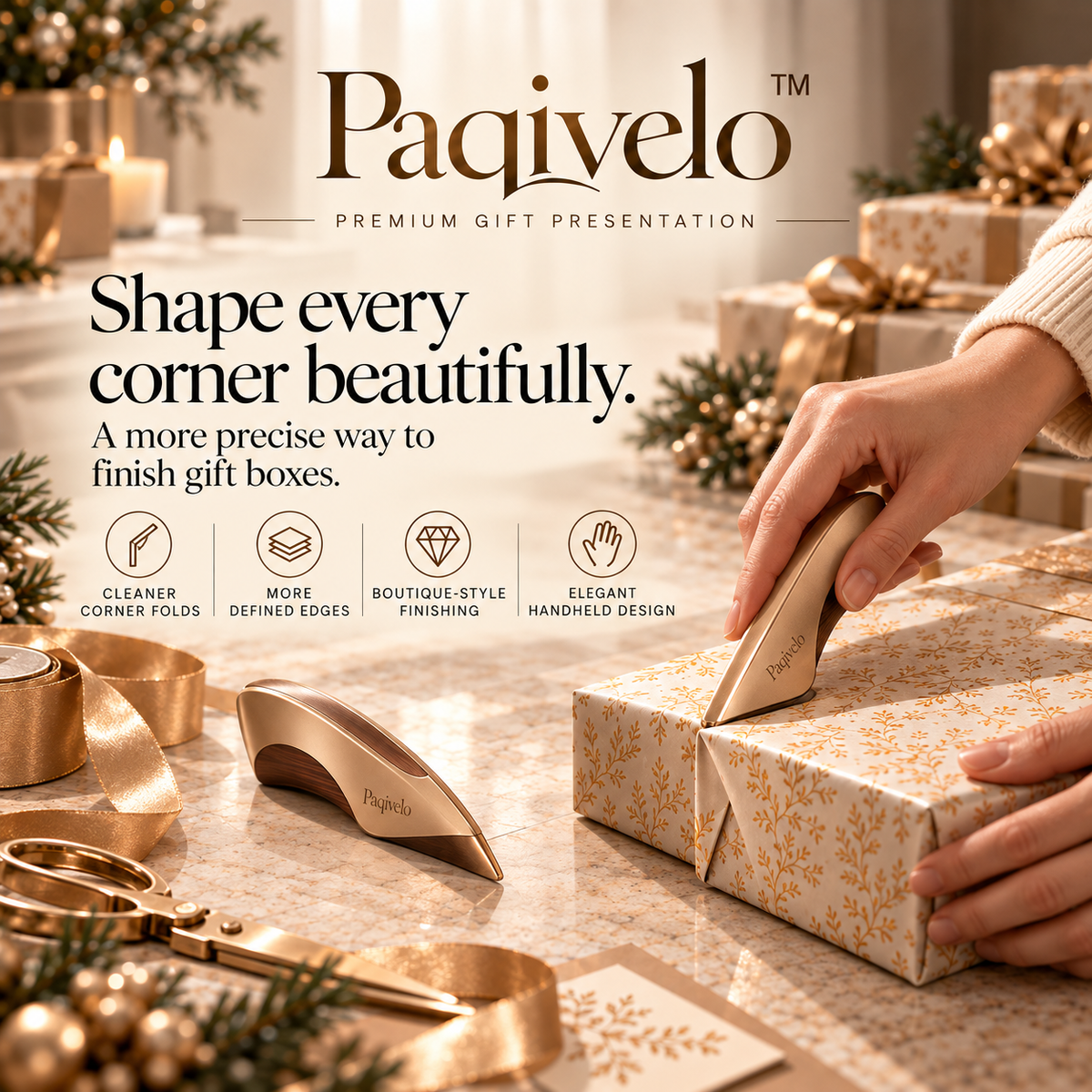 Paqivelo™ Precision Corner Fold Tool