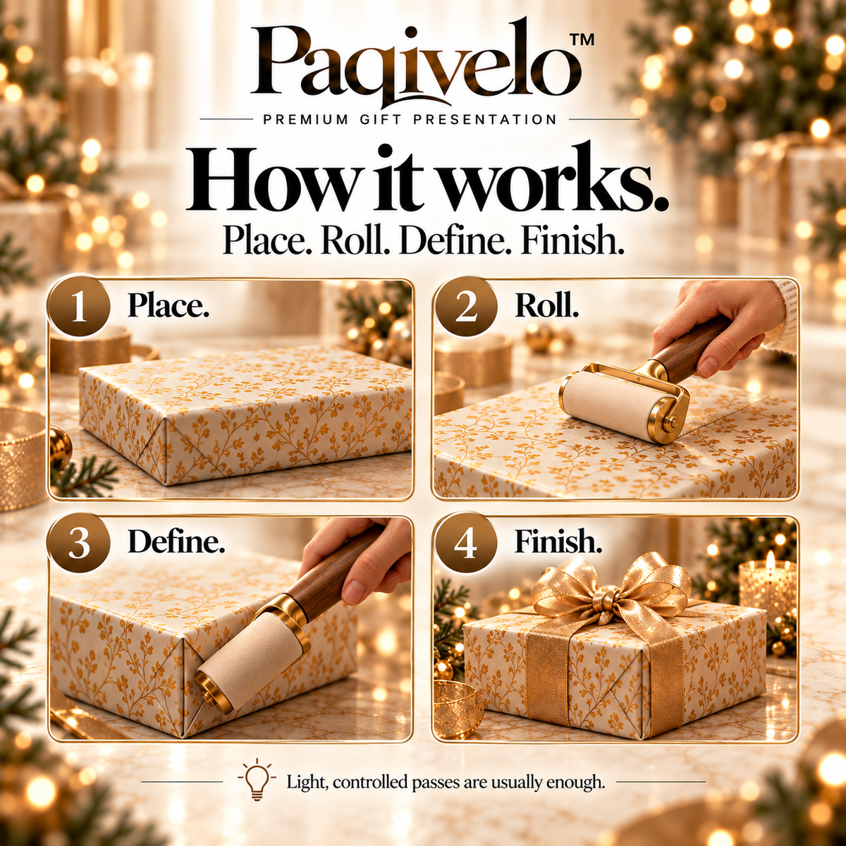 Paqivelo™ Presentation Finishing Roller