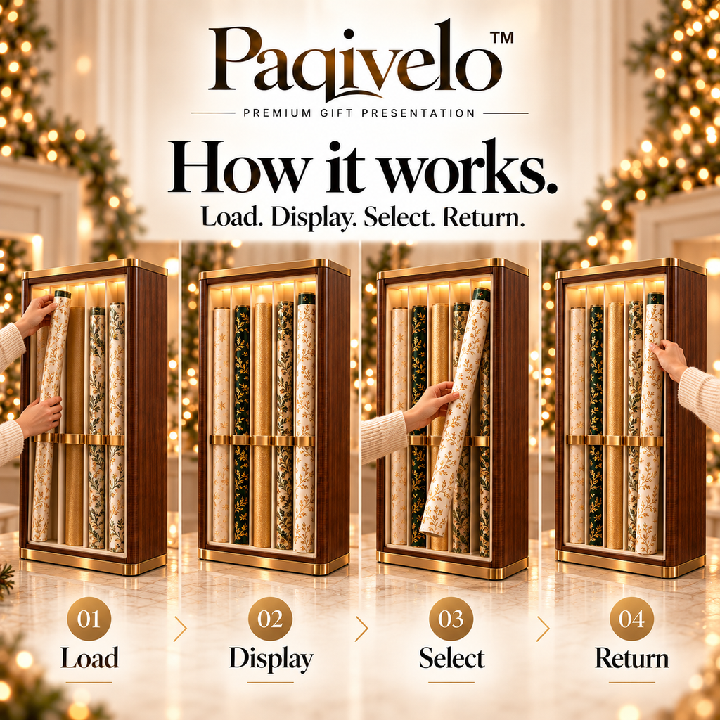 Paqivelo™ Wrapping Paper Gallery Cabinet