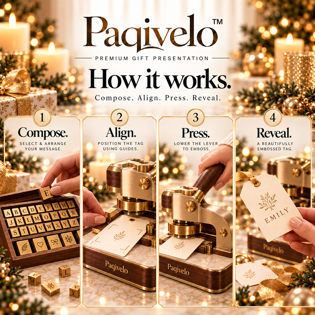 Paqivelo™ Gift Tag Embossing Atelier