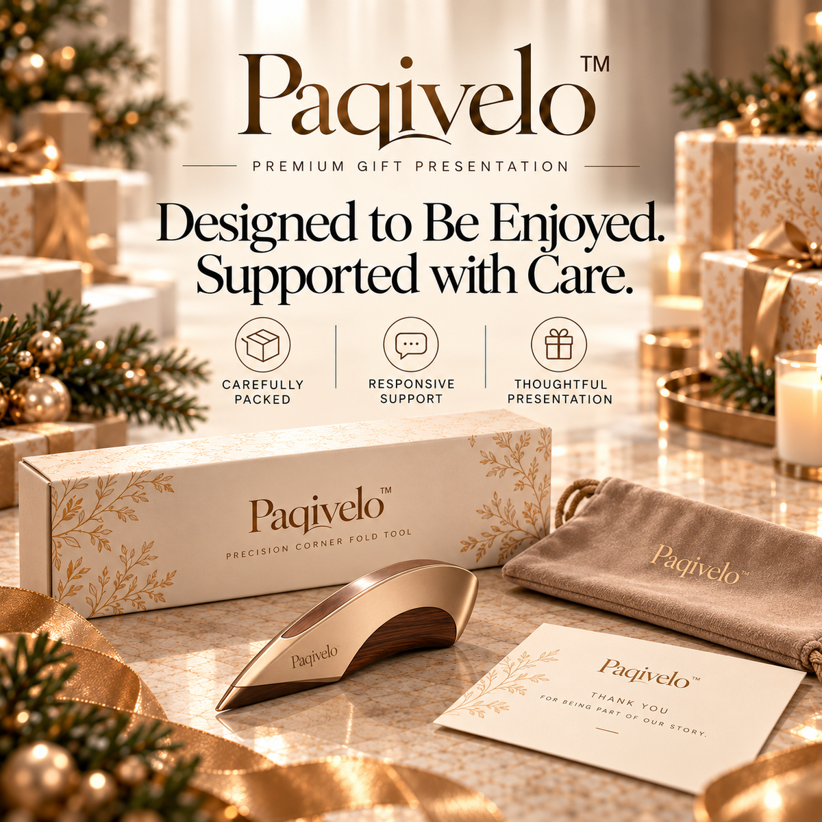 Paqivelo™ Precision Corner Fold Tool